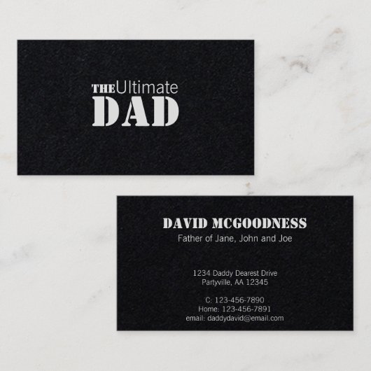 究極のパパ 名刺 (正面/裏面)