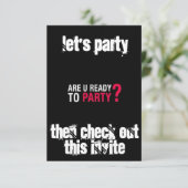究極のパーティー準備完了！パーティー招待状 招待状 (スタンド正面)