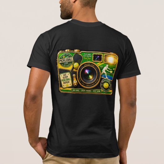 究極のピックルボール 3D ビンテージ レンズ Tシャツ (裏面)