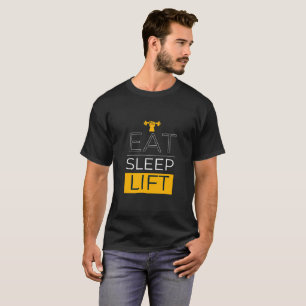 究極のフィットネスマントラティー食べ – スリープリフト Tシャツ