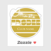 究極のフリスビーカスタムイエローのビニールシール シール (シート)