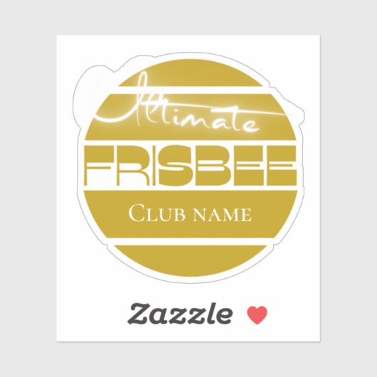 究極のフリスビーカスタムイエローのビニールシール シール (シート)