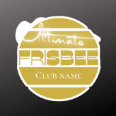 究極のフリスビーカスタムイエローのビニールシール シール