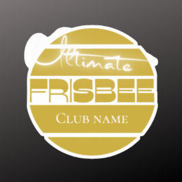 究極のフリスビーカスタムイエローのビニールシール シール