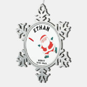 究極のフリスビーホリデーギフト スノーフレークピューターオーナメント (右)