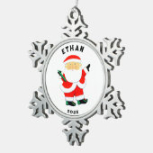 究極のフリスビーホリデーギフト スノーフレークピューターオーナメント (右)