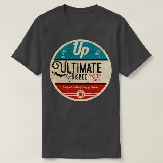 究極のフリスビーヴィンテージ Tシャツ (デザイン正面)