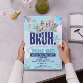 究極のプールパーティー招待状クールな男の子へ 招待状