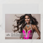 究極のページェントカードデザイン - 横向き 招待状 (正面/裏面)