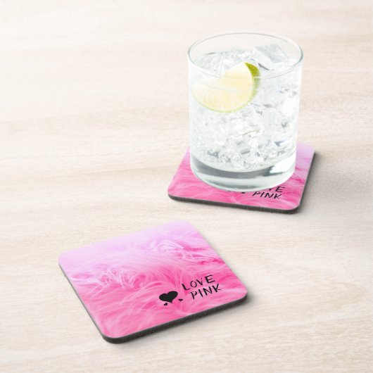 究極のホットピンクファジーフェイクファー コースター (右側)