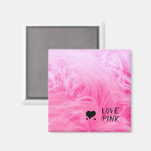 究極のホットピンクファジーフェイクファー マグネット (正面/裏面)