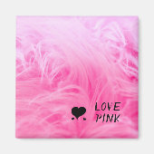 究極のホットピンクファジーフェイクファー マグネット (正面)