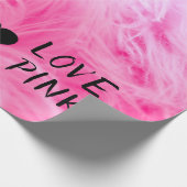 究極のホットピンクファジーフェイクファー ラッピングペーパー (角)