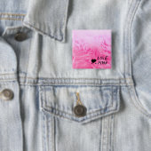 究極のホットピンクファジーフェイクファー 缶バッジ (インサイチュ)