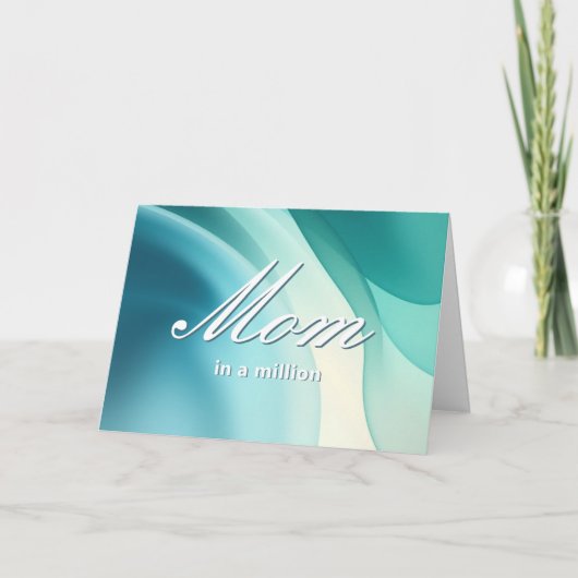 究極のママ アクア カスタム 母の日 グリーティング シーズンカード (正面)