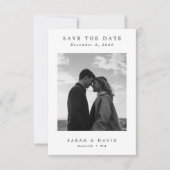 究極のミニマル結婚式写真 セーブザデート (正面)