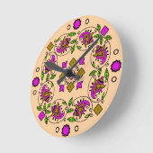 究極のヴィンテージパターン ラウンド壁時計 (傾斜)