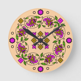 究極のヴィンテージパターン ラウンド壁時計