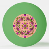 究極のヴィンテージパターン 卓球ボール (正面)