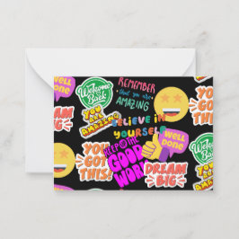 究極の勇気付けられるコラージュ ノートカード