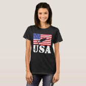 究極の動揺してフリスビー米国国旗Vint Tシャツ (正面フル)