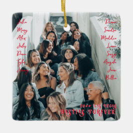 究極の友情 最高の女友達 永遠の絆 ガールズトリップ 写真 クリスマス セラミックオーナメント