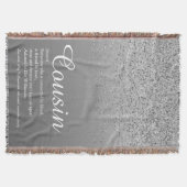 究極の従妹の定義 シルバーグリッター スローブランケット (正面)