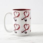 究極の愛**ワイン大好き**マグカップ ツートーンマグカップ (左)