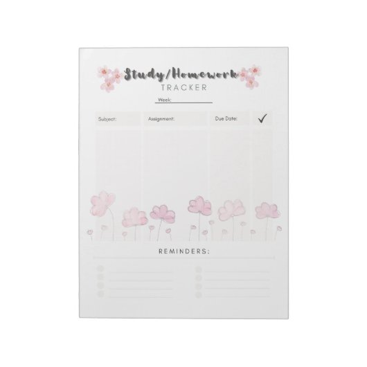 究極の日常学習プランナーテンプレート ノートパッド (回転)