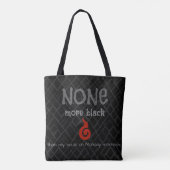 究極の月曜日ムード：NONE More Black エディション トートバッグ (裏面)