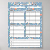 究極の月次予算プランナーフローラ ポスター (正面)