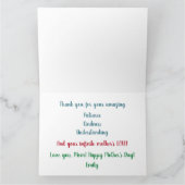 究極の母の愛をお届けするトレンディな水彩アート カード (内部)