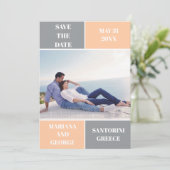 究極の灰色と桃の色のブロック結婚ズ セーブザデート (スタンド正面)