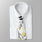 究極の灰色の枝、黄色の花を照らす ネクタイ (タイ)