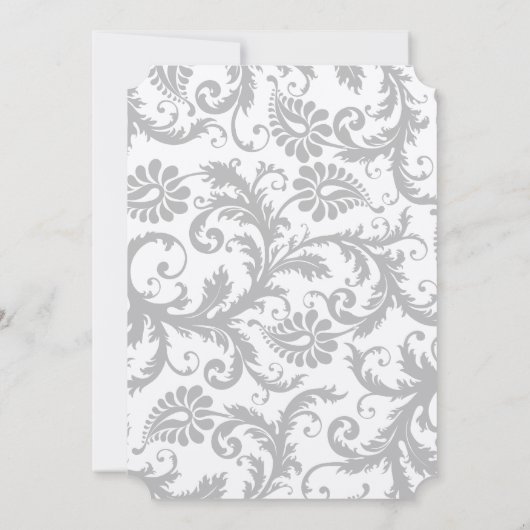 究極の灰色の照明イエローダマスクウェディング 招待状 (裏面)