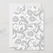 究極の灰色の照明イエローダマスクウェディング 招待状 (裏面)