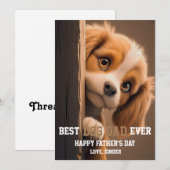 究極の犬パパへ!オリジナル・グリーティングカード シーズンカード (正面/裏面)