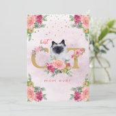究極の猫ママ シャム猫の母の日 シーズンカード (スタンド正面)