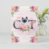 究極の猫ママ シャム猫の母の日 シーズンカード (スタンド正面)