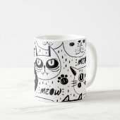 究極の猫好き - かわいい猫ペット コーヒーマグカップ (正面右)