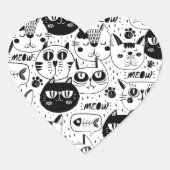 究極の猫好き - かわいい猫ペット ハートシール (正面)