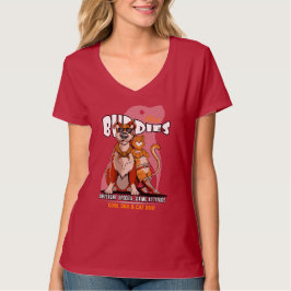 究極の相棒(ダークモード)| レディースVネック Tシャツ