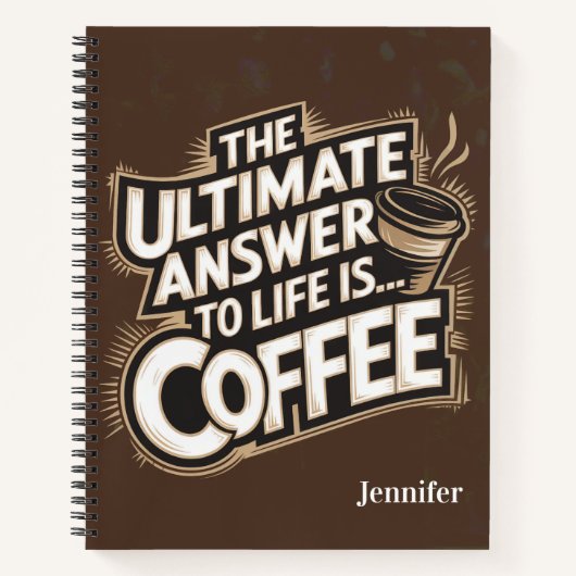 究極の答えはコーヒースパイラルノート ノートブック (正面)