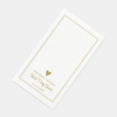 究極の結婚式ゲストタオル - カスタマイズされたゴールドハートと日付 (コーナー)