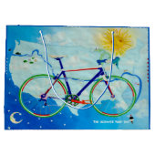 究極の自転車トリップ抱き枕 ラージペーパーバッグ (裏面)