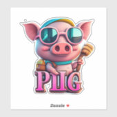 究極の豚をテーマにしたハブ シール (シート)