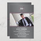 究極の達成写真卒業招待状 招待状 (正面/裏面)