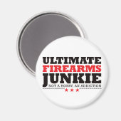 究極の銃器ジャンキー – 赤 マグネット (正面/裏面)