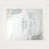 究極の1日 ウェディング シーシェル コーラル フォトブース 背景 タペストリー (正面(横))