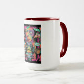 究極の90年代ノスタルジアポップアートコラージュ マグカップ (正面右)